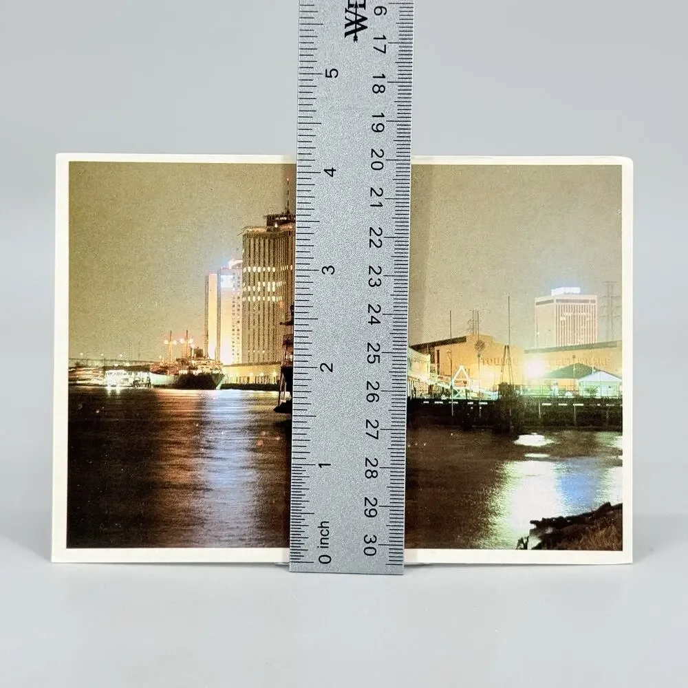 New Orleans at Night Louisiana Vintage Blank Unused Postcard